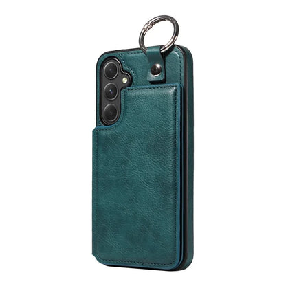003 For Samsung Galaxy A54 5G Case Anti-Drop Ring Buckle Leather Back Cover Card Holder