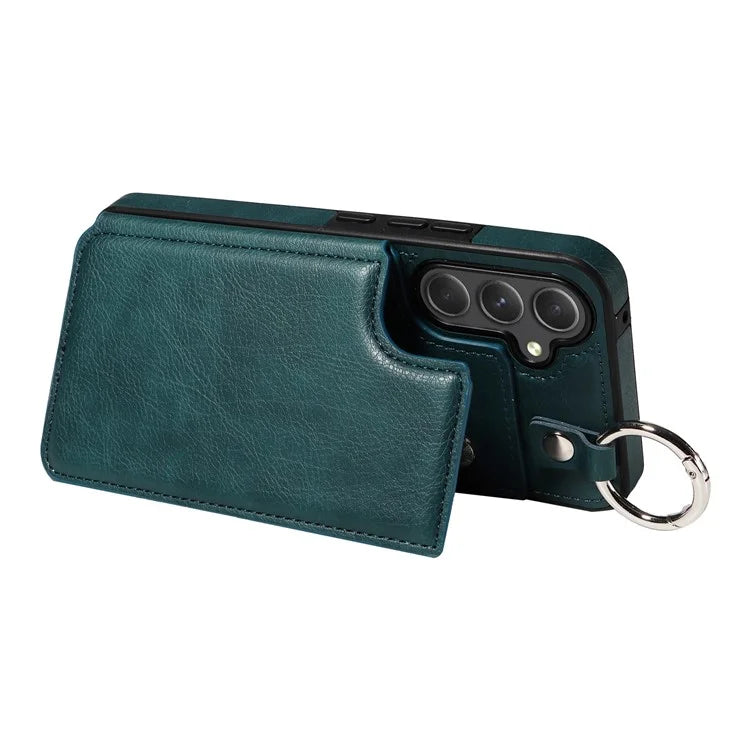 003 For Samsung Galaxy A54 5G Case Anti-Drop Ring Buckle Leather Back Cover Card Holder