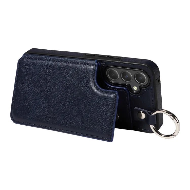 003 For Samsung Galaxy A54 5G Case Anti-Drop Ring Buckle Leather Back Cover Card Holder