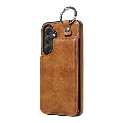 003 For Samsung Galaxy A54 5G Case Anti-Drop Ring Buckle Leather Back Cover Card Holder