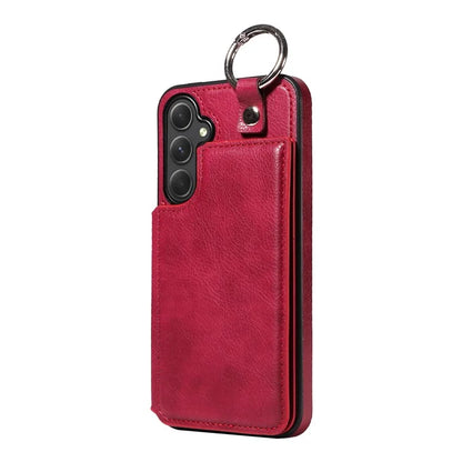 003 For Samsung Galaxy A54 5G Case Anti-Drop Ring Buckle Leather Back Cover Card Holder