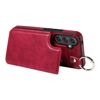 003 For Samsung Galaxy A54 5G Case Anti-Drop Ring Buckle Leather Back Cover Card Holder