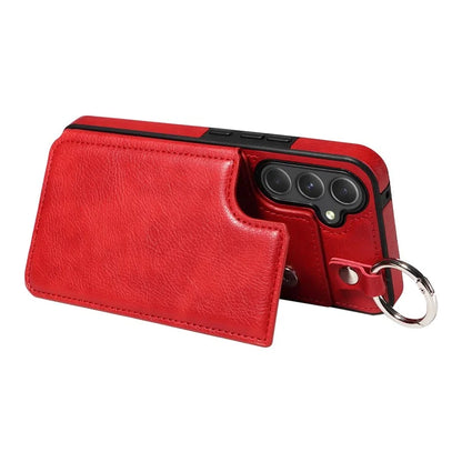 003 For Samsung Galaxy A54 5G Case Anti-Drop Ring Buckle Leather Back Cover Card Holder