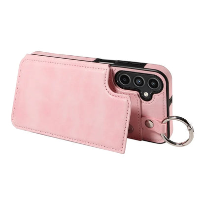 003 For Samsung Galaxy A15 5G Case Litchi Texture Leather + TPU Phone Cover Anti-Drop Ring Buckle