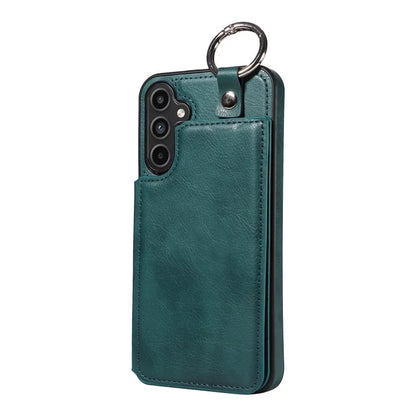 003 For Samsung Galaxy A15 5G Case Litchi Texture Leather + TPU Phone Cover Anti-Drop Ring Buckle