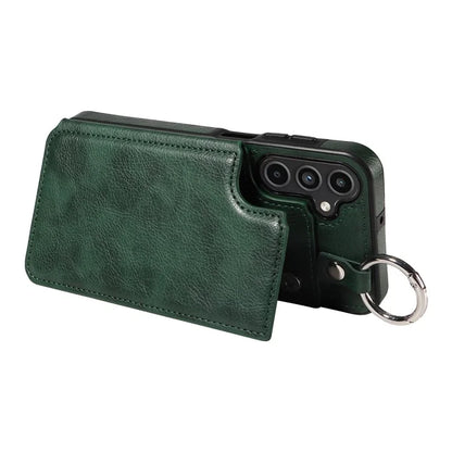 003 For Samsung Galaxy A15 5G Case Litchi Texture Leather + TPU Phone Cover Anti-Drop Ring Buckle