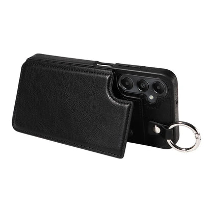 003 For Samsung Galaxy A05s 4G Case Card Holder Leather Phone Back Cover Ring Buckle