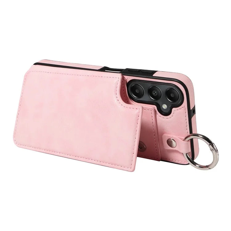 003 For Samsung Galaxy A05s 4G Case Card Holder Leather Phone Back Cover Ring Buckle