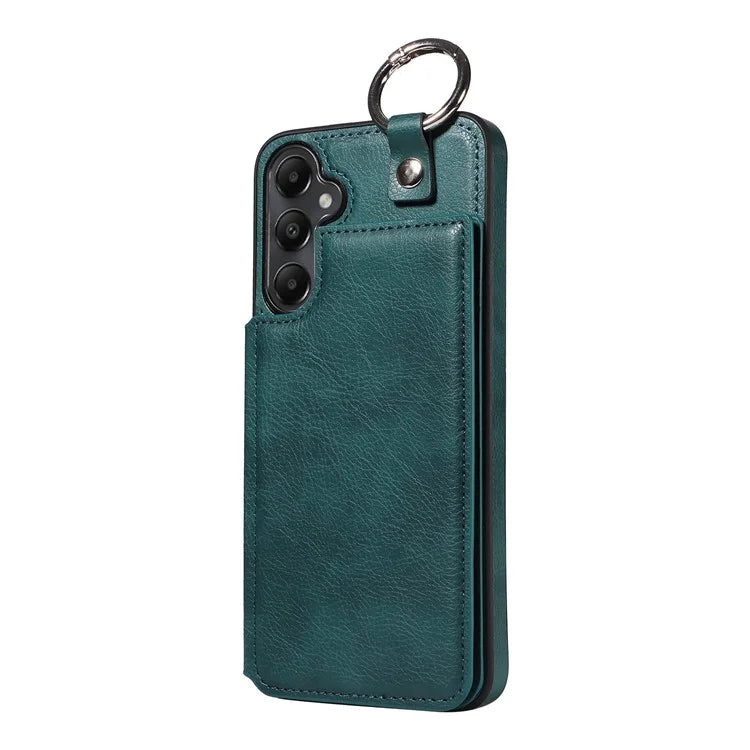 003 For Samsung Galaxy A05s 4G Case Card Holder Leather Phone Back Cover Ring Buckle