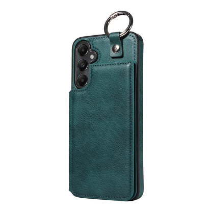 003 For Samsung Galaxy A05s 4G Case Card Holder Leather Phone Back Cover Ring Buckle