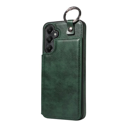 003 For Samsung Galaxy A05s 4G Case Card Holder Leather Phone Back Cover Ring Buckle