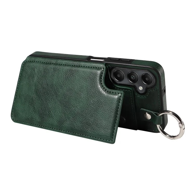 003 For Samsung Galaxy A05s 4G Case Card Holder Leather Phone Back Cover Ring Buckle