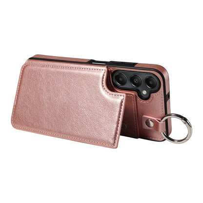 003 For Samsung Galaxy A05s 4G Case Card Holder Leather Phone Back Cover Ring Buckle