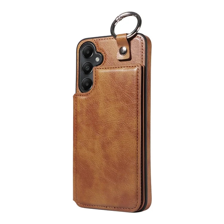 003 For Samsung Galaxy A05s 4G Case Card Holder Leather Phone Back Cover Ring Buckle