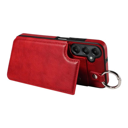 003 For Samsung Galaxy A05s 4G Case Card Holder Leather Phone Back Cover Ring Buckle