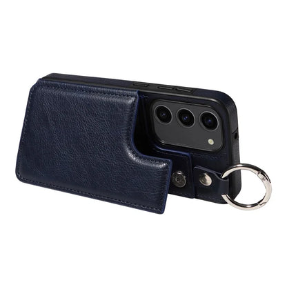 003 For Samsung Galaxy S23 Case Ring Buckle Anit-Fall Leather Phone Back Cover