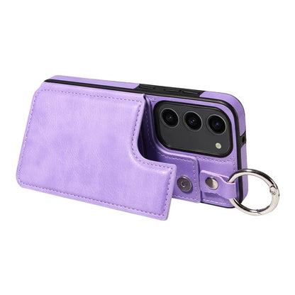 003 For Samsung Galaxy S23 Case Ring Buckle Anit-Fall Leather Phone Back Cover