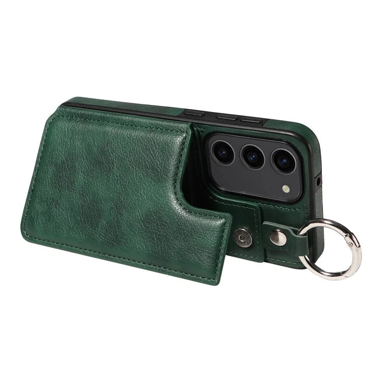 003 For Samsung Galaxy S23 Case Ring Buckle Anit-Fall Leather Phone Back Cover