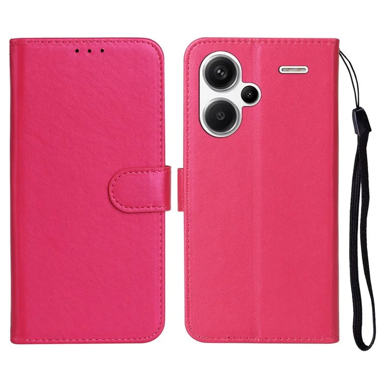 For Xiaomi Redmi Note 13 Pro+ 5G Case PU Leather Magnetic Clasp Flip Phone Cover