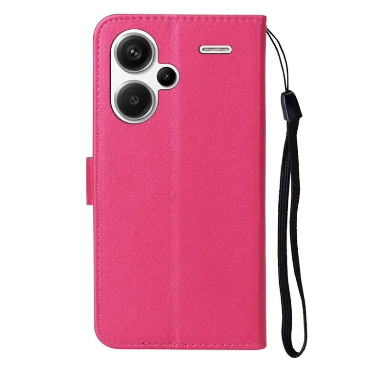For Xiaomi Redmi Note 13 Pro+ 5G Case PU Leather Magnetic Clasp Flip Phone Cover