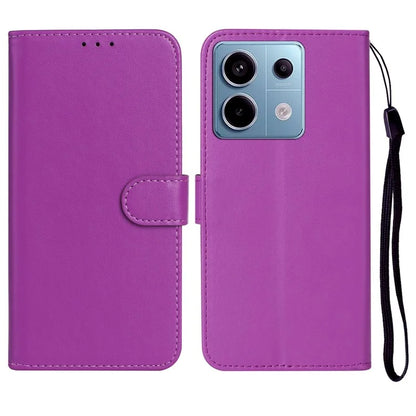 For Xiaomi Redmi Note 13 5G Case PU Leather Wallet Flip Phone Cover Solid Color