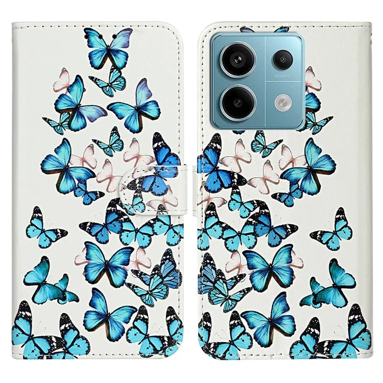For Xiaomi Redmi Note 13 5G Case Pattern Print Design Flip Wallet Leather Phone Cover