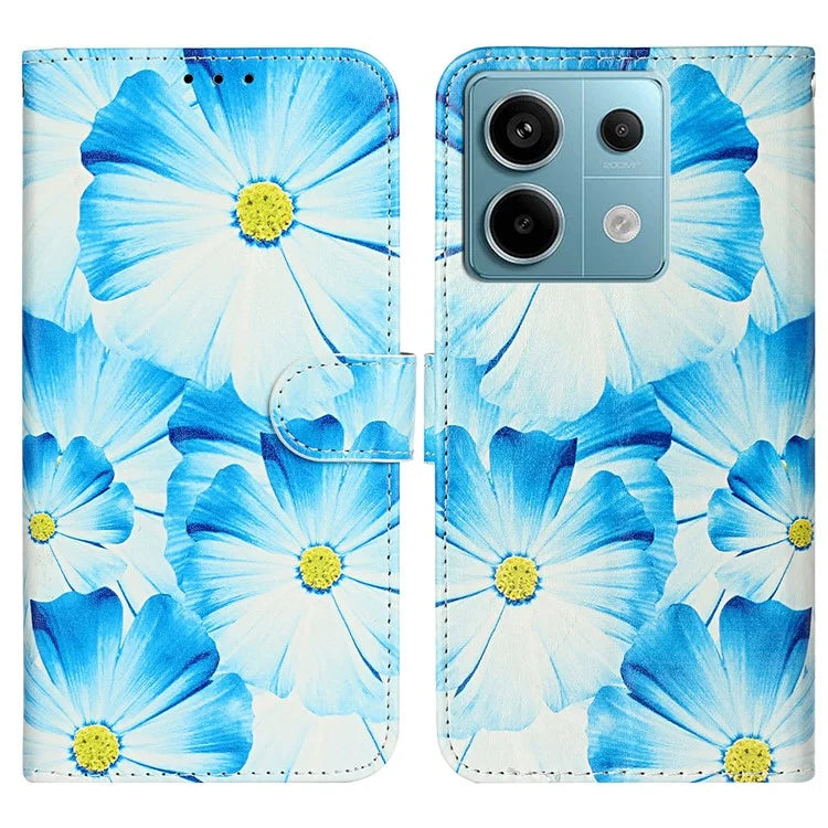 For Xiaomi Redmi Note 13 5G Case Pattern Print Design Flip Wallet Leather Phone Cover