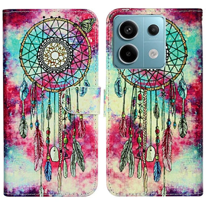 For Xiaomi Redmi Note 13 5G Case Pattern Print Design Flip Wallet Leather Phone Cover