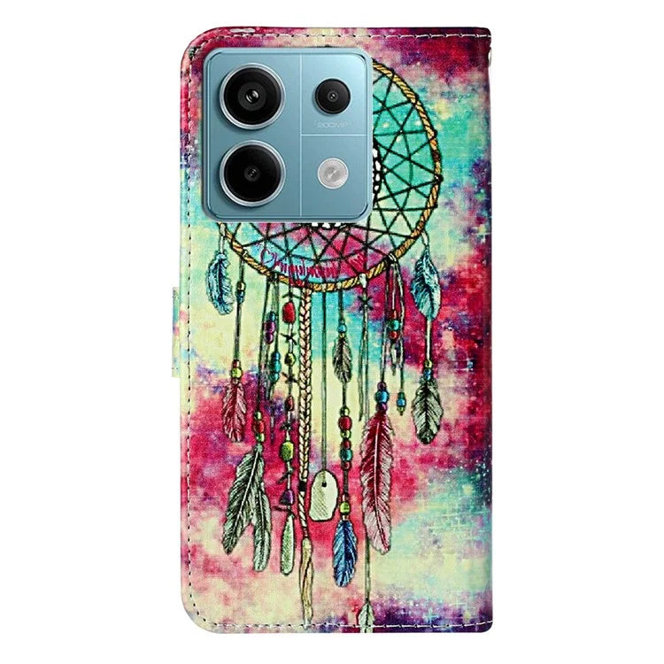 For Xiaomi Redmi Note 13 5G Case Pattern Print Design Flip Wallet Leather Phone Cover