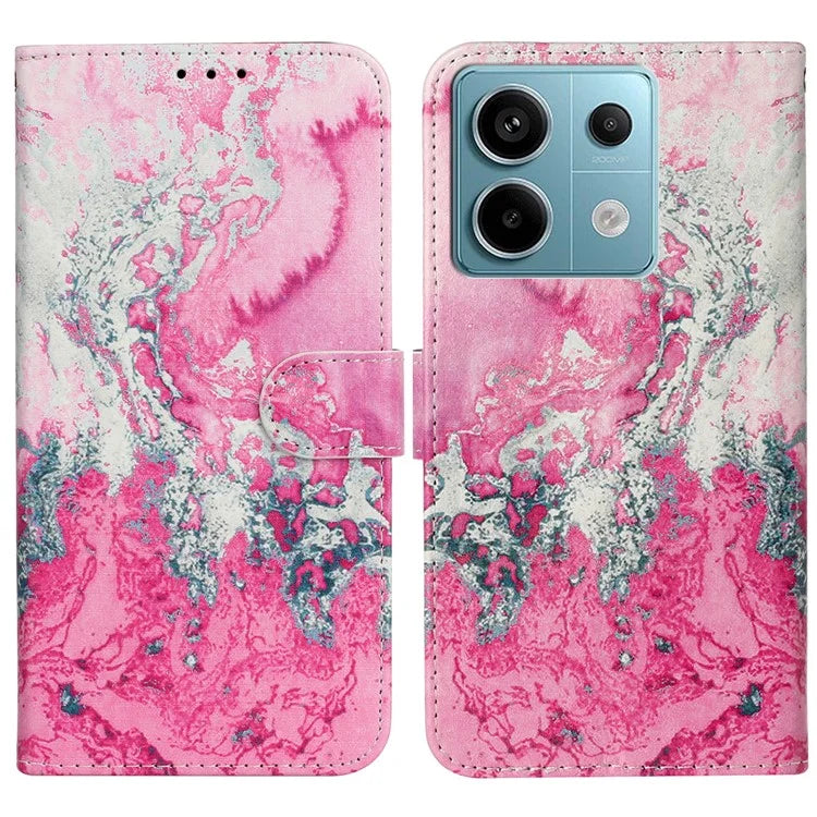For Xiaomi Redmi Note 13 5G Case Pattern Print Design Flip Wallet Leather Phone Cover
