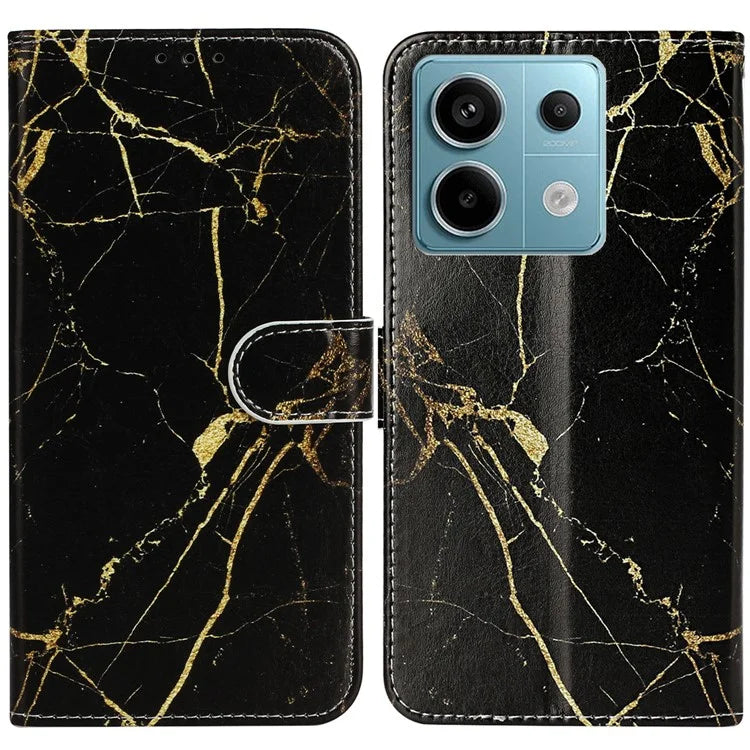 For Xiaomi Redmi Note 13 5G Case Pattern Print Design Flip Wallet Leather Phone Cover