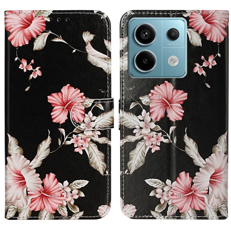 For Xiaomi Redmi Note 13 5G Case Pattern Print Design Flip Wallet Leather Phone Cover