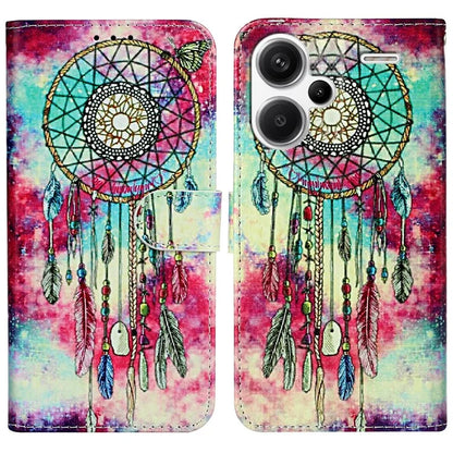 For Xiaomi Redmi Note 13 Pro+ 5G Case Card Slots Viewing Stand Leather Phone Cover Pattern Printed