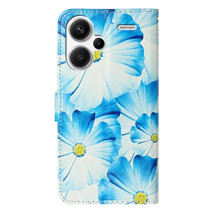 For Xiaomi Redmi Note 13 Pro+ 5G Case Card Slots Viewing Stand Leather Phone Cover Pattern Printed