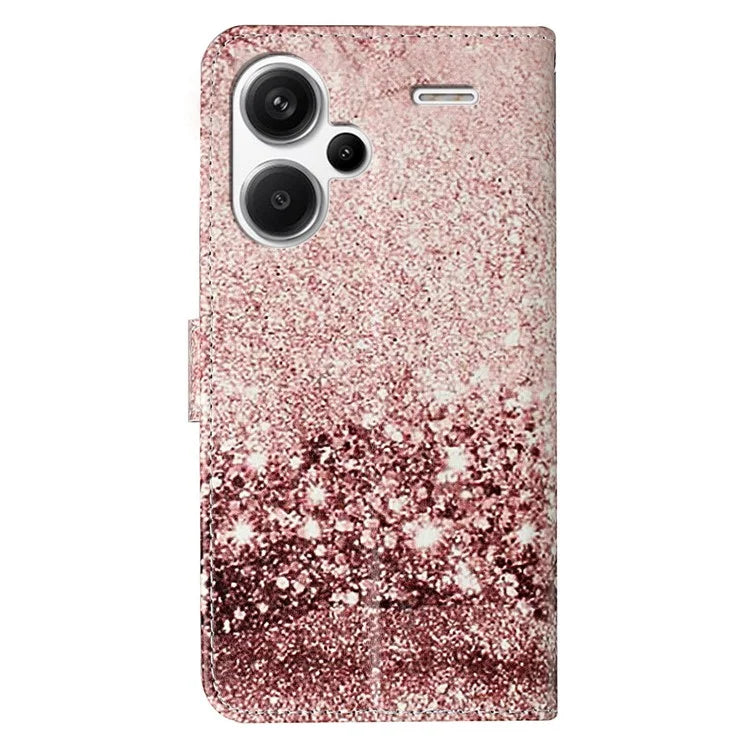 For Xiaomi Redmi Note 13 Pro+ 5G Case Card Slots Viewing Stand Leather Phone Cover Pattern Printed