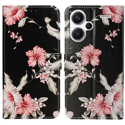 For Xiaomi Redmi Note 13 Pro+ 5G Case Card Slots Viewing Stand Leather Phone Cover Pattern Printed