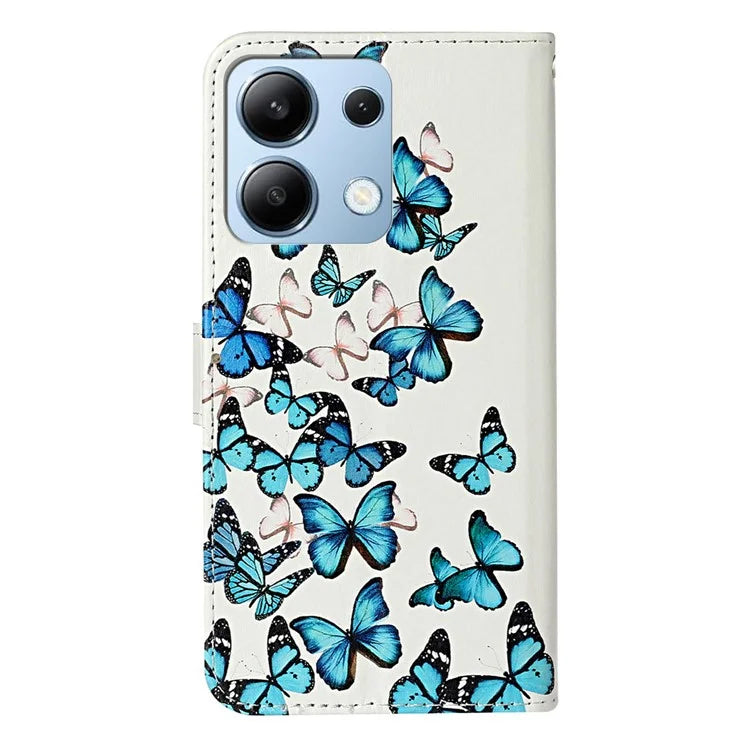 For Xiaomi Redmi Note 13 4G Case Pattern PU Leather Shockproof Flip Phone Cover