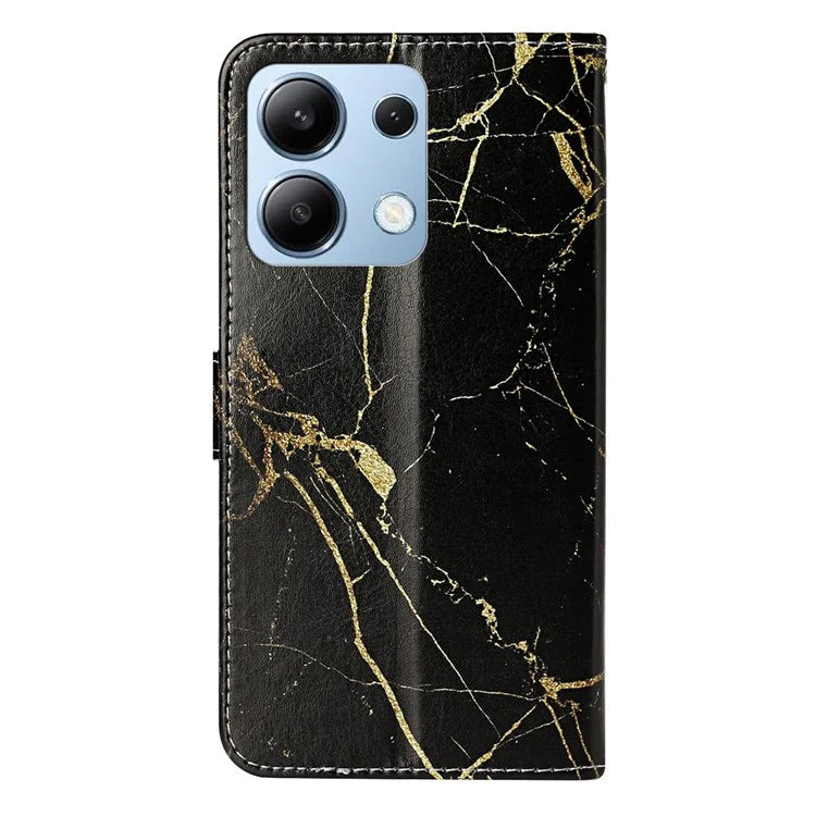 For Xiaomi Redmi Note 13 4G Case Pattern PU Leather Shockproof Flip Phone Cover