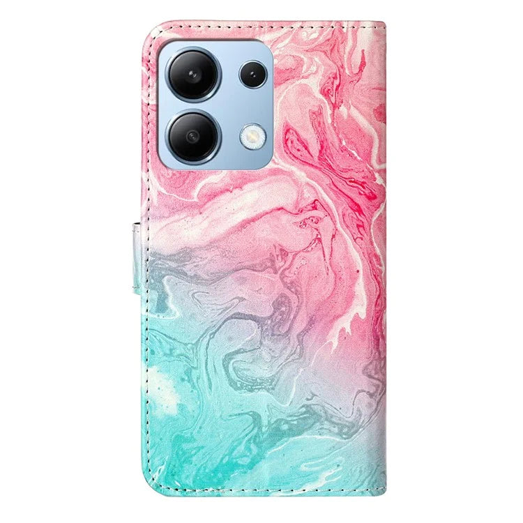 For Xiaomi Redmi Note 13 4G Case Pattern PU Leather Shockproof Flip Phone Cover