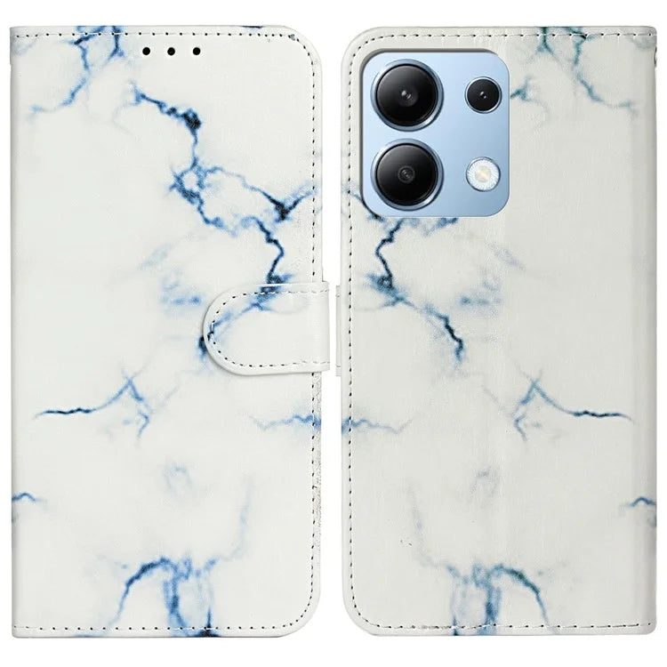 For Xiaomi Redmi Note 13 4G Case Pattern PU Leather Shockproof Flip Phone Cover