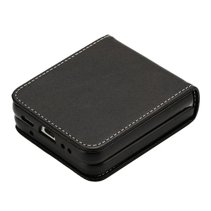 For Samsung Galaxy Z Flip5 5G Case Calf Texture PU Leather Shockproof Phone Cover