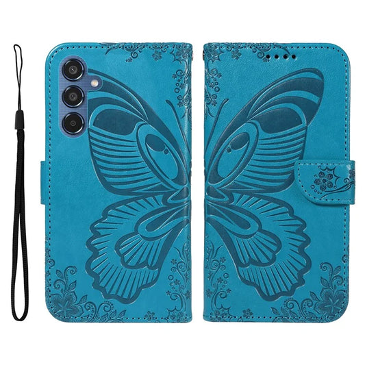 For Samsung Galaxy M35 5G Case Butterfly Design Flip Leather Phone Cover