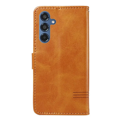 For Samsung Galaxy M35 5G Case Wallet Card Slots Protective Leather Phone Cover T-Shape Lines