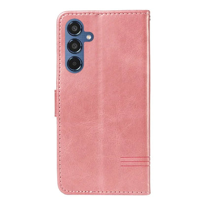 For Samsung Galaxy M35 5G Case Wallet Card Slots Protective Leather Phone Cover T-Shape Lines
