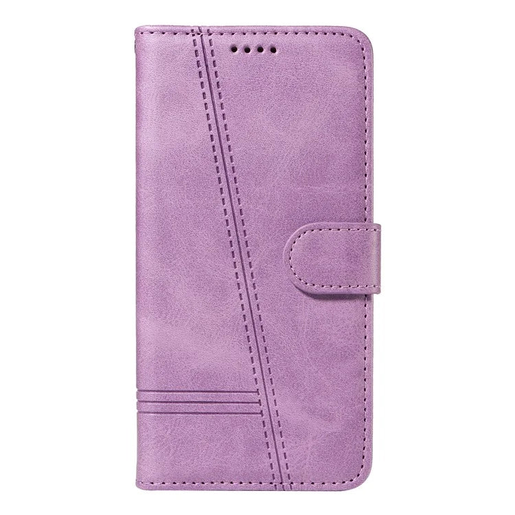 For Samsung Galaxy M35 5G Case Wallet Card Slots Protective Leather Phone Cover T-Shape Lines