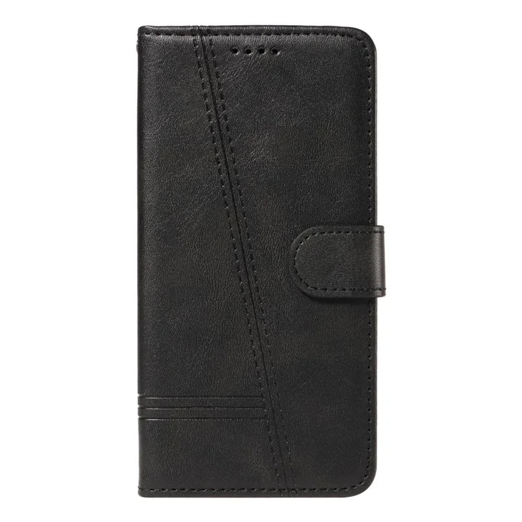 For Samsung Galaxy M35 5G Case Wallet Card Slots Protective Leather Phone Cover T-Shape Lines