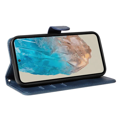 For Samsung Galaxy M35 5G Case Wallet Card Slots Protective Leather Phone Cover T-Shape Lines