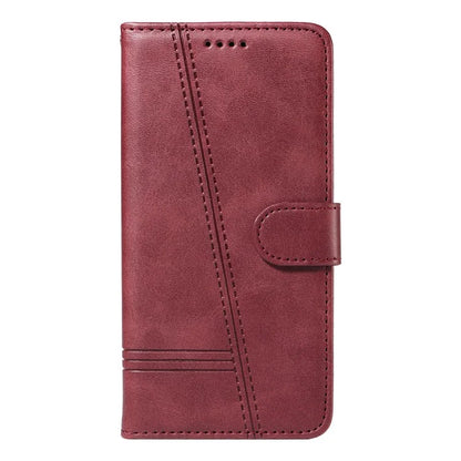 For Samsung Galaxy M35 5G Case Wallet Card Slots Protective Leather Phone Cover T-Shape Lines