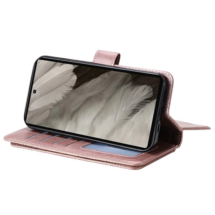 KT Multi-Functional Series-1 For Google Pixel 7a Case 10 Card Holder Leather Phone Cover Stand Function