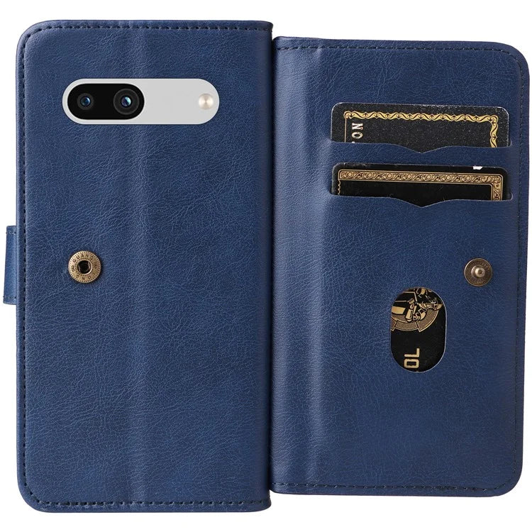 KT Multi-Functional Series-1 For Google Pixel 7a Case 10 Card Holder Leather Phone Cover Stand Function